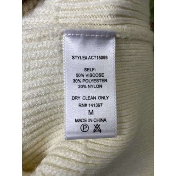 ASTR Womens Lana Mock Neck Sweater Off White Pullover‎ Size Medium - Picture 6 of 11